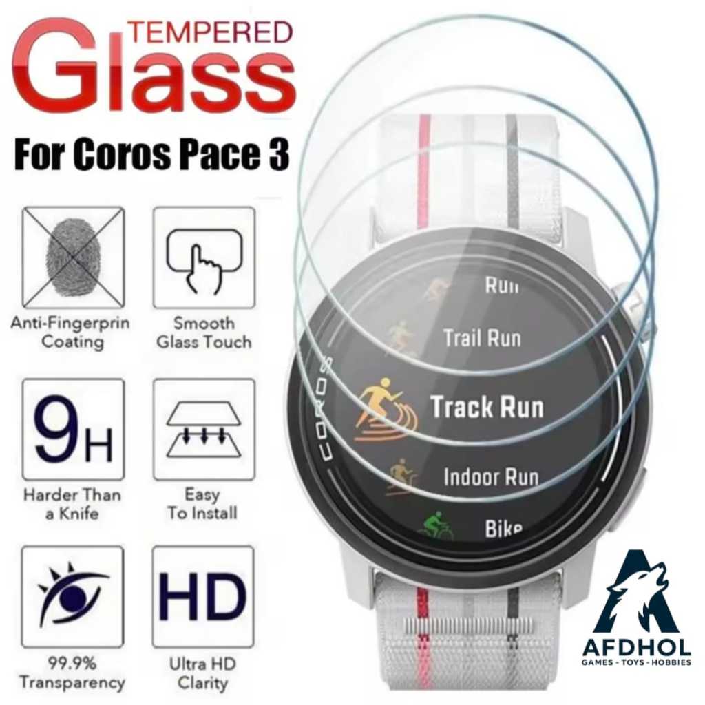TEMPERED GLASS COROS PACE 3 ANTI GORES SCREEN GUARD LCD SMARTWATCH COROS PACE 3 PELINDUNG LAYAR CORO