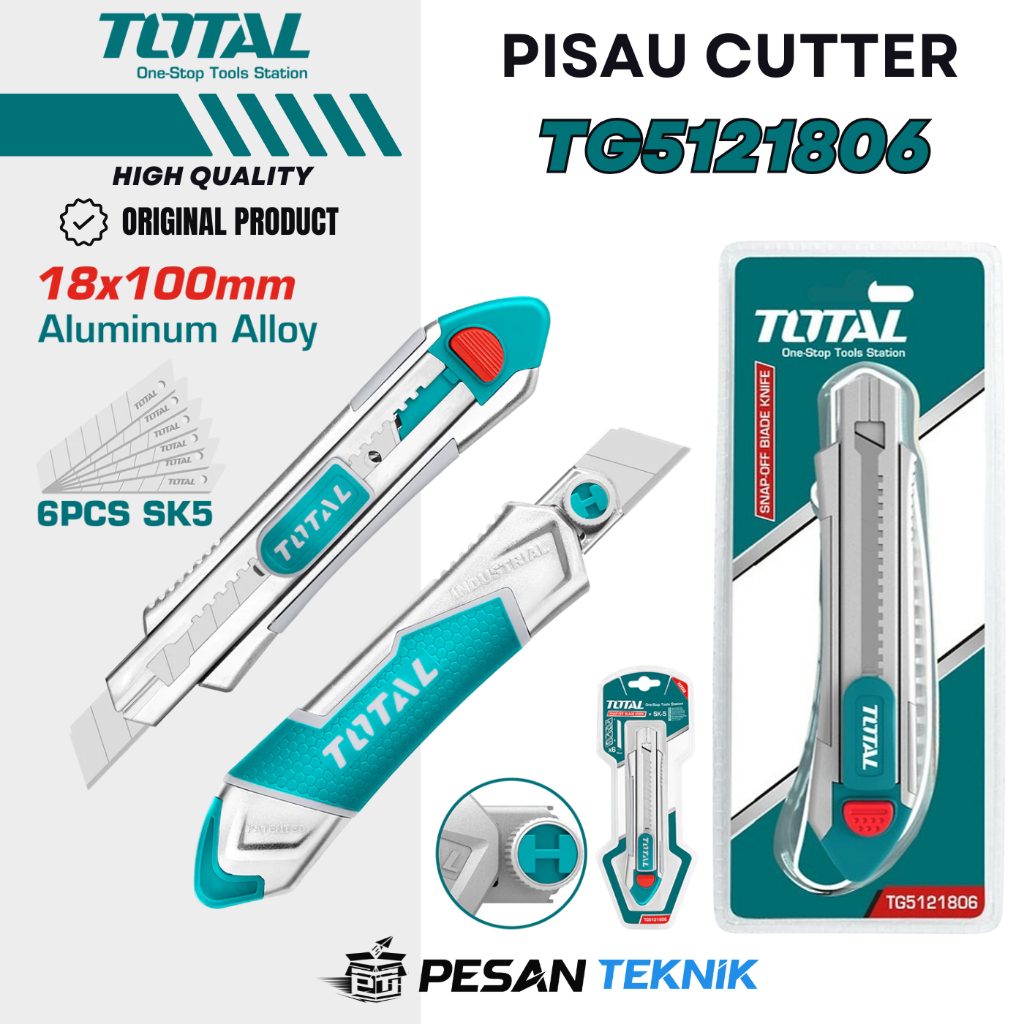 

Snap-off Blade Knife Pisau Cutter cater TOTAL TG5121806
