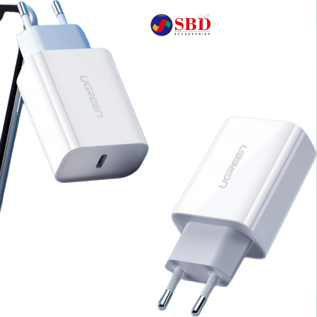 UGREEN Adapter Charger Handphone PD 20 Watt Single Port USB-C Pengisian Cepat MFI