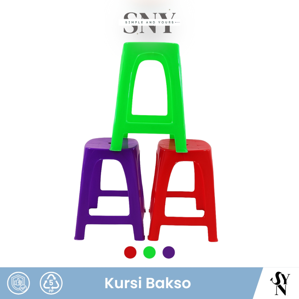 Bangku / Kursi Bulat Bakso / Bangku Tinggi Plastik Happy Panda