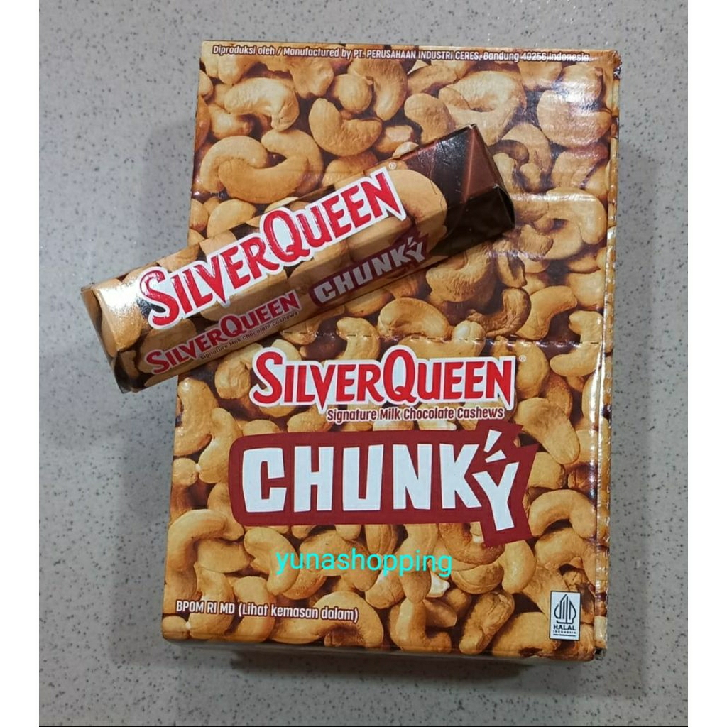 

SilverQueen chunky milk cashews 1 box isi 12pcs @26g