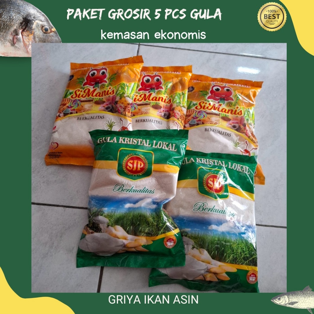 

paket promo Gula Pasir Si Manis SJP 800 Gr isi 5 pack/GROSIR gula kemasan SJP Si Manis 5 pack termurah