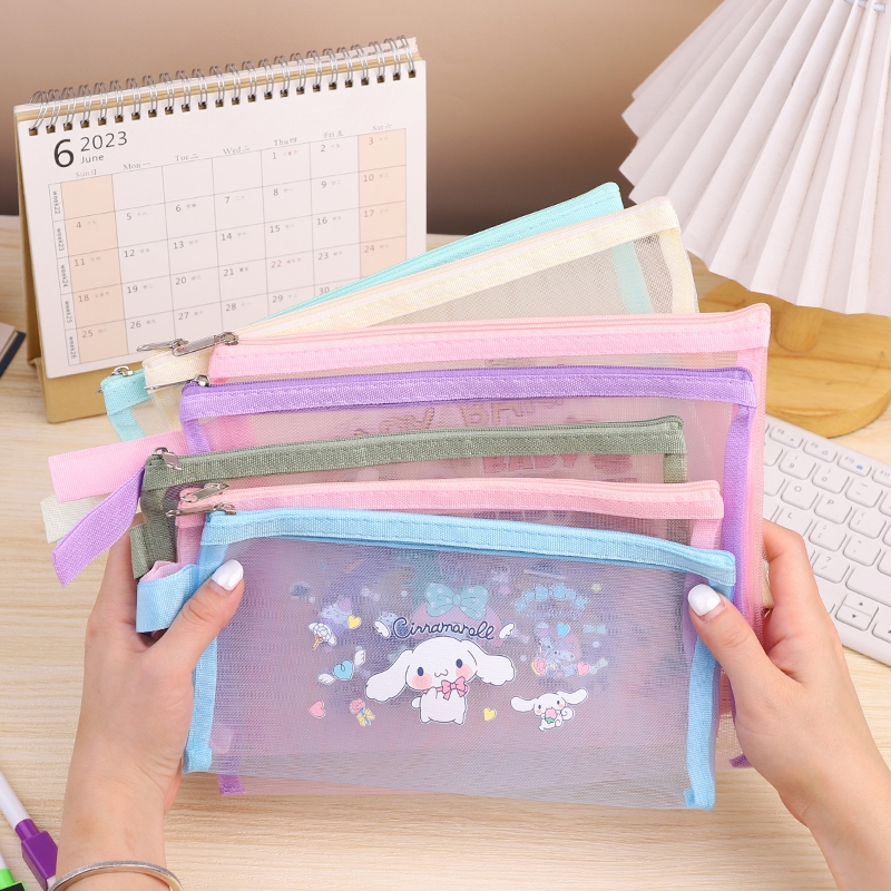 

Tas Folder Portabel/Tas Dokumen Transparan /jaring Ritsleting /tas Penyimpanan Kertas Uji File