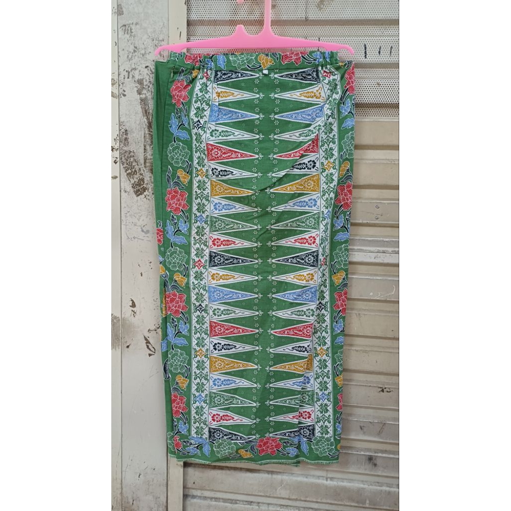 Rok Encim motif Bunga warna Hijau