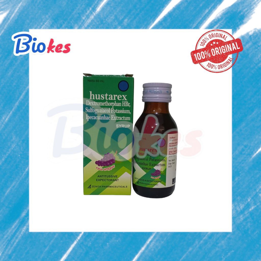 HUSTAREX SIRUP 60ML obat batuk rasa anggur