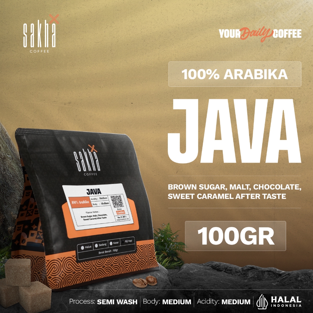 

Sakha Coffee Kopi Arabika Java Ijen Arabica Coffee Roast Beans 100 Gram Biji Bubuk