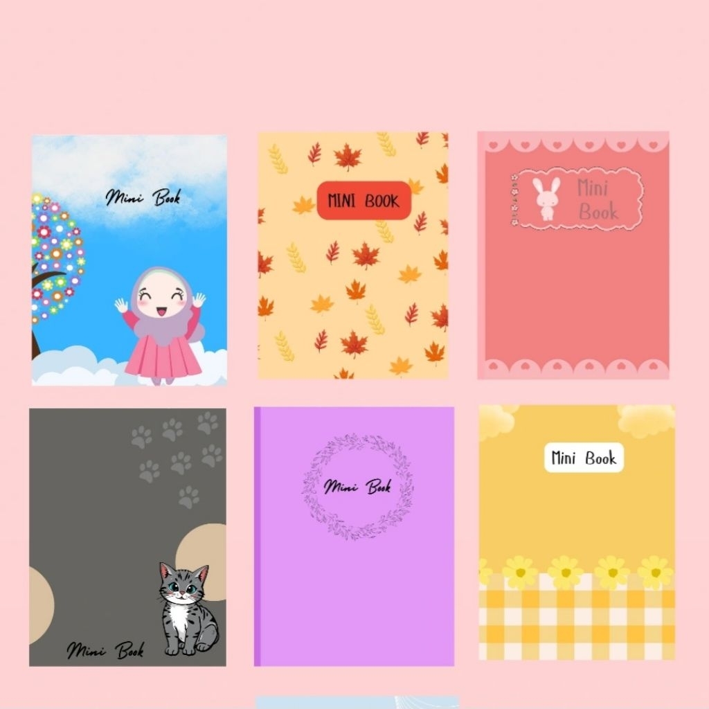 

mini book / notebook kertas hvs berwarna ukuran 10 x 14 cm