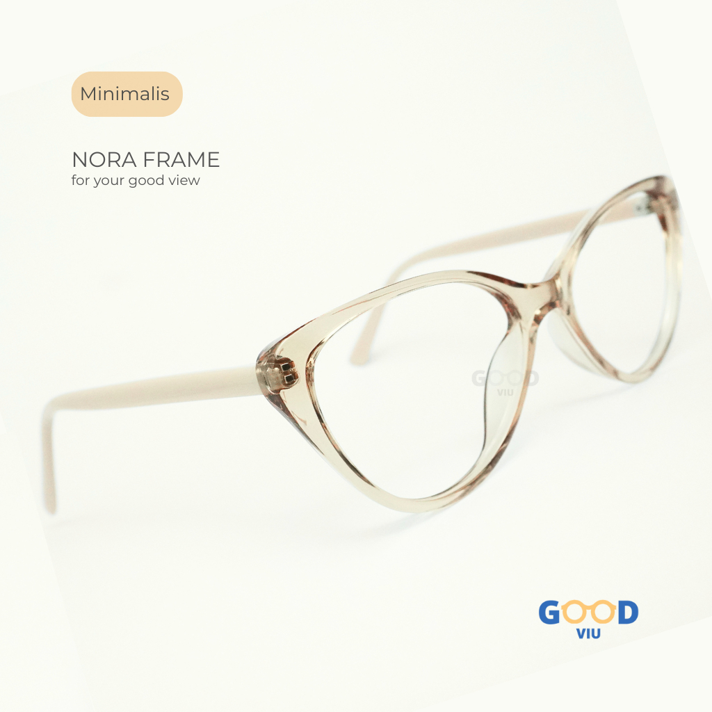 goodviu - Frame Kacamata Wanita Nora Cat Eye Transparan