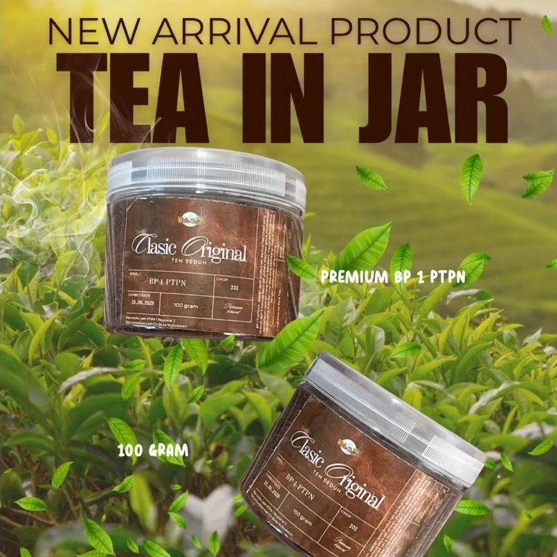 

Premium Black Tea BP1 in Jar | 100 gram | Teh Seduh Komersial