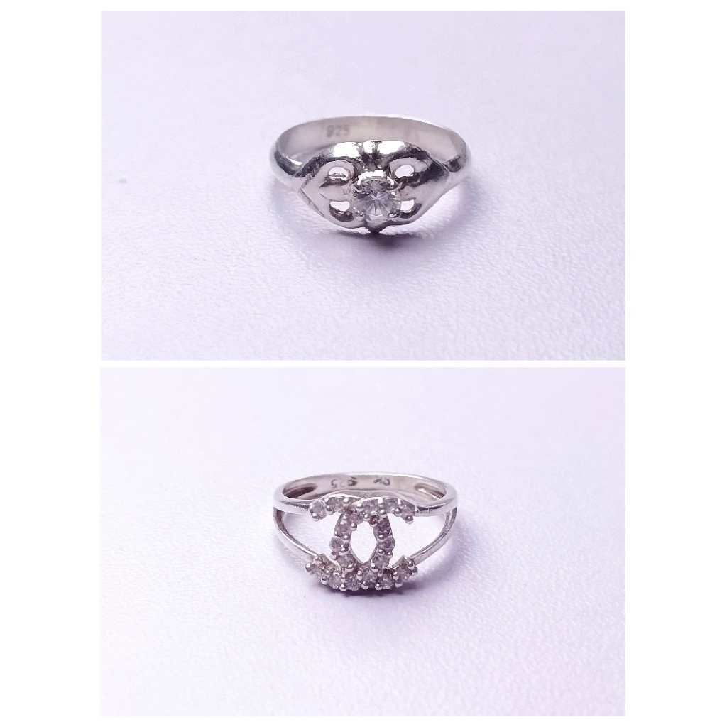Cincin Anak Perak 925/Cincin Terbaru/Cincin Model Terbaru/Lapis Emas Putih