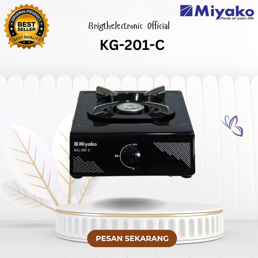 Miyako KG201C Kompor Gas 1 Tungku/KG-201-C/KG 201 C/KG 201C/KG201 C/MIYAKO ORIGINAL/BERGARANSI RESMI