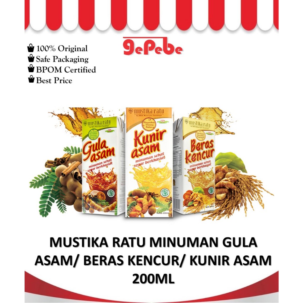 

Mustika Ratu Minuman Gula asam/ Beras kencur/ Kunir asam 200ml