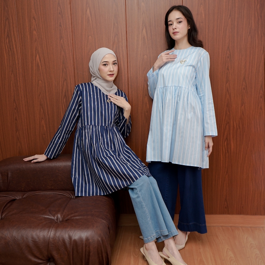 Ederra Elea Tunik / Atasan Wanita / Tunik Stripes