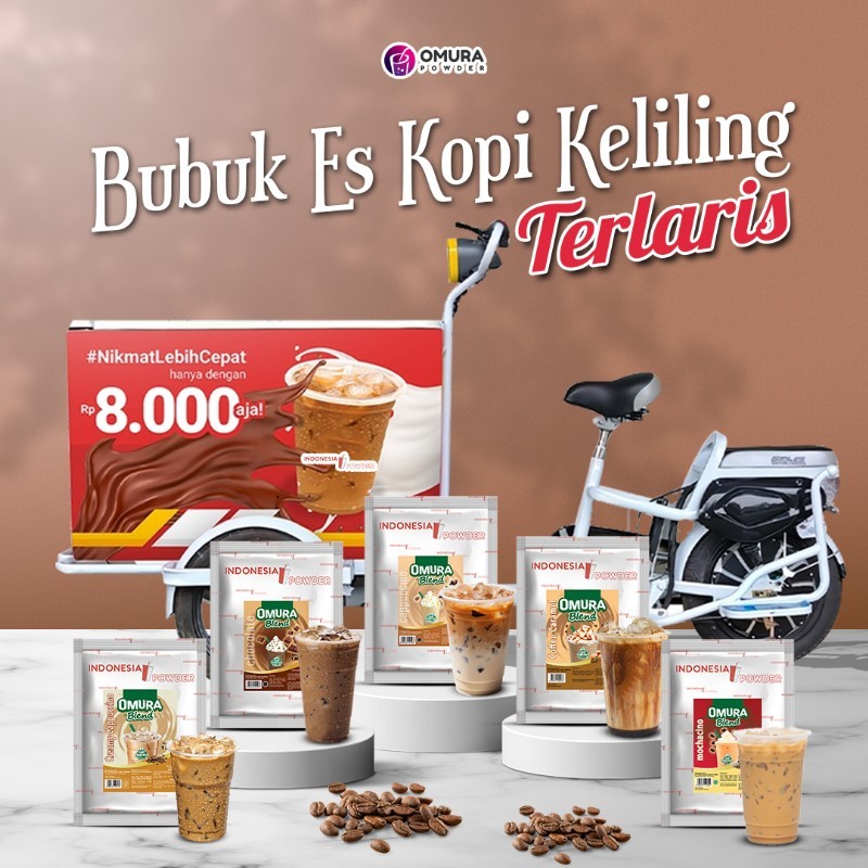 

[BUBUK KOPI KELILING] Bubuk Minuman Es Kopi Keliling Kekinian Aneka Rasa HALAL BPOM Mengandung Susu Gula Dan Krimer Blend Series Instant Premium Drink Omura Powder 1 KG 500 GRAM