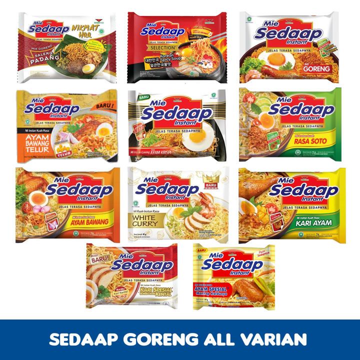 

Mie SEDAAP KUAH All Variant Mi Sedap Kuah Soto / Kari / Spicy / Baso / Ayam Bawang