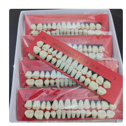 Gigi Palsu Resin Akrilik Acrylic Caiyu Full Set 28 Gigi Full Set Gigi Tiruan Gigi Lepasan