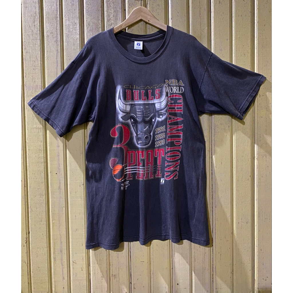 kaos vintage chicago bull nba world second