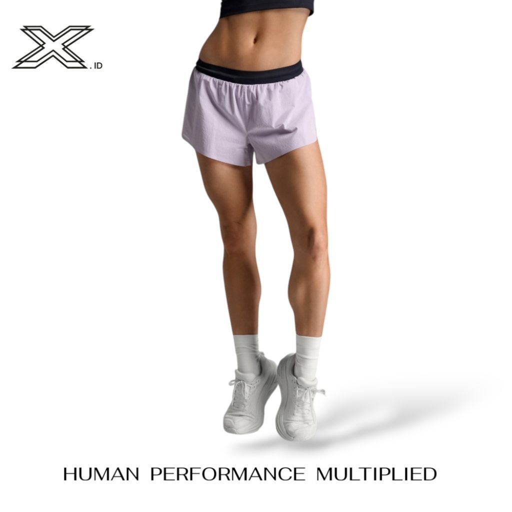 2xu Light Speed Hi-Rise 3 Inch Shorts Violet Reflective