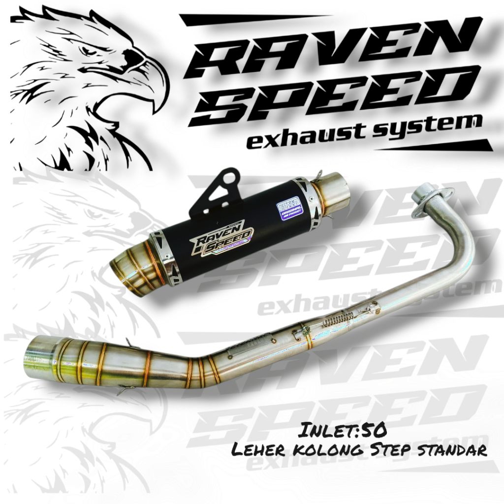 Fulset knalpot ori raven speed leher kolong standar jupter z Vega r new Supra Kharisma Absolute revo