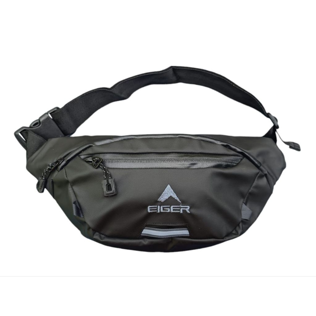 Tas Pinggang waistbag Tas Selempang Eiger 1989 Waistbag Waterproof Hitam,army,navy,hand bag Pria Sli