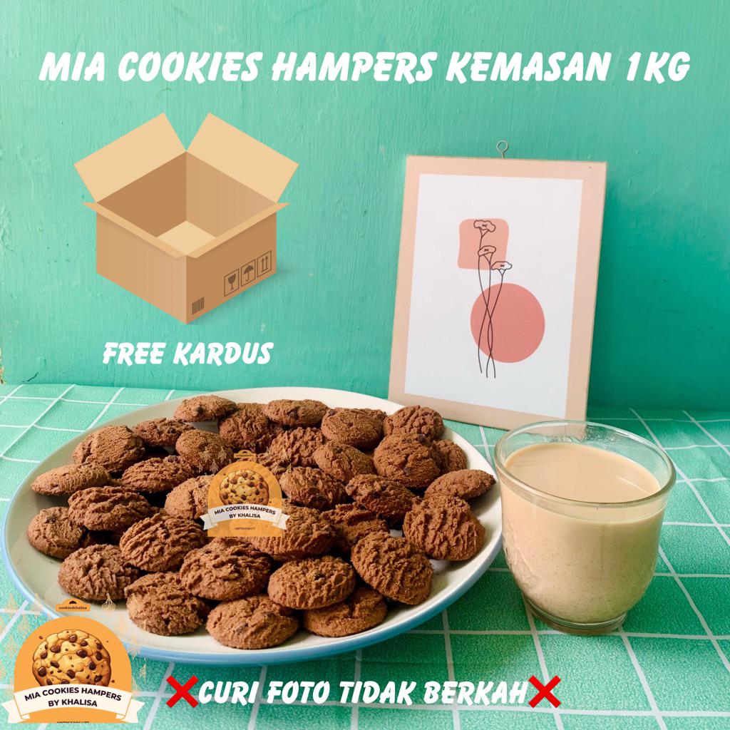 

Mia Cookies Hampers Rasa choco chips 1 Kg Free Kardus