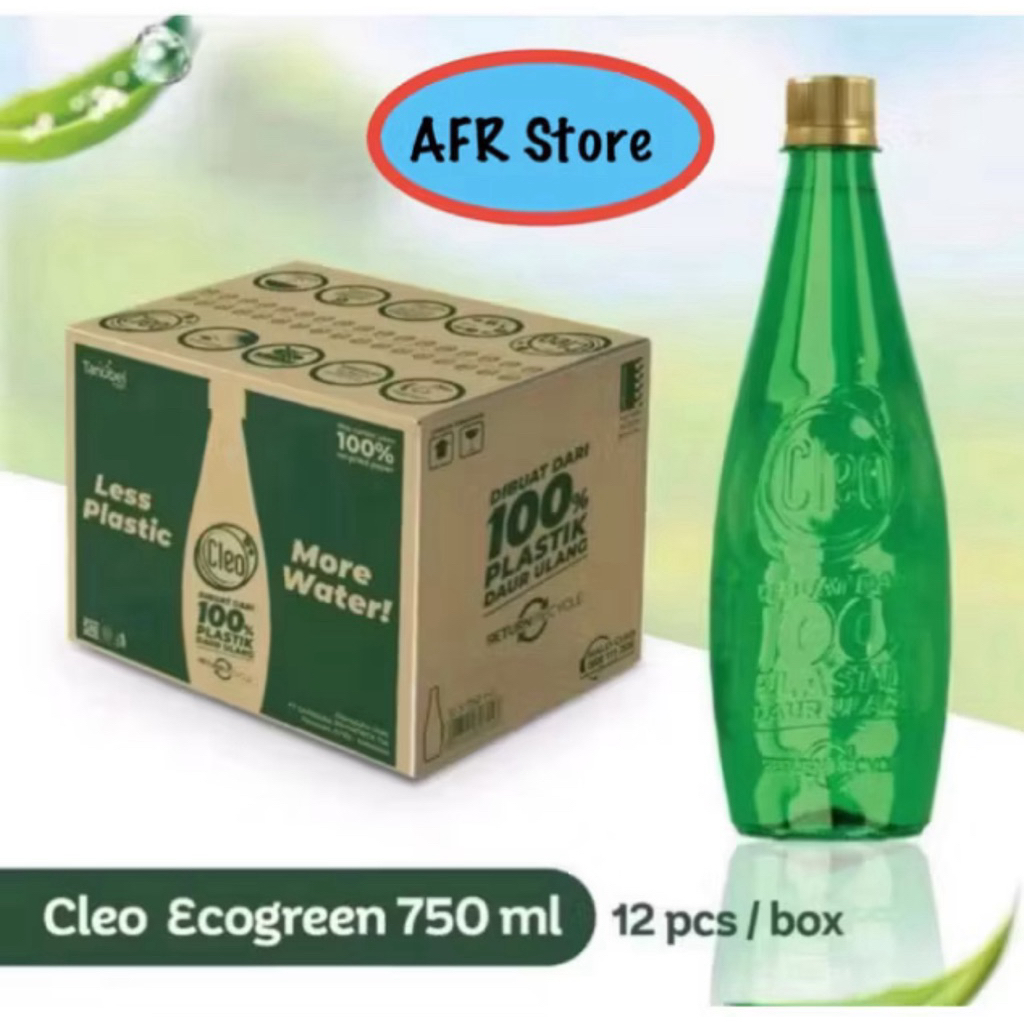 

[ Paker 2 Karton ] Cleo eco green kemasan 750ml_isi 12 botol/Karton