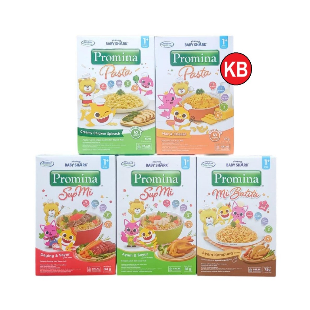 KBS Promina Sup Mi (Ayam Sayur 81g & Daging Sayur 84g) | Mi Batita Ayam Kampung 75g | Pasta (Mac 'n 