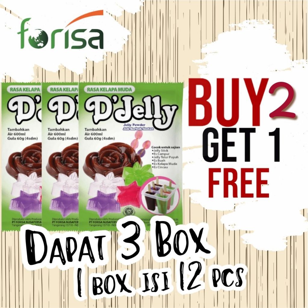 

[BELI 2 BOX GRATIS 1 BOX ] D'Jelly - Jelly Murah (Forisa)