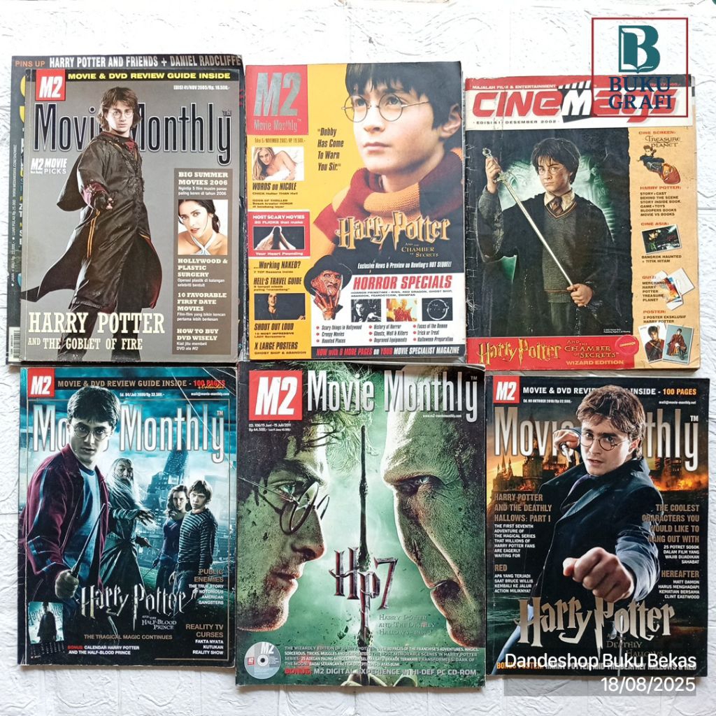 Majalah Edisi HARRY POTTER (Movie Monthly, Cinemagz, FHM, Showbiz) - Bekas Preloved