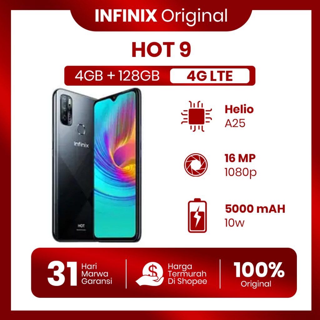 Infinix Hot 9 4/128GB FullSet Original Second Garansi 100% Normal Tanpa Kendala