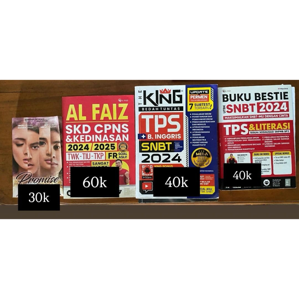 preloved buku snbt bestie king skd cpns al faiz novel papadan au promise