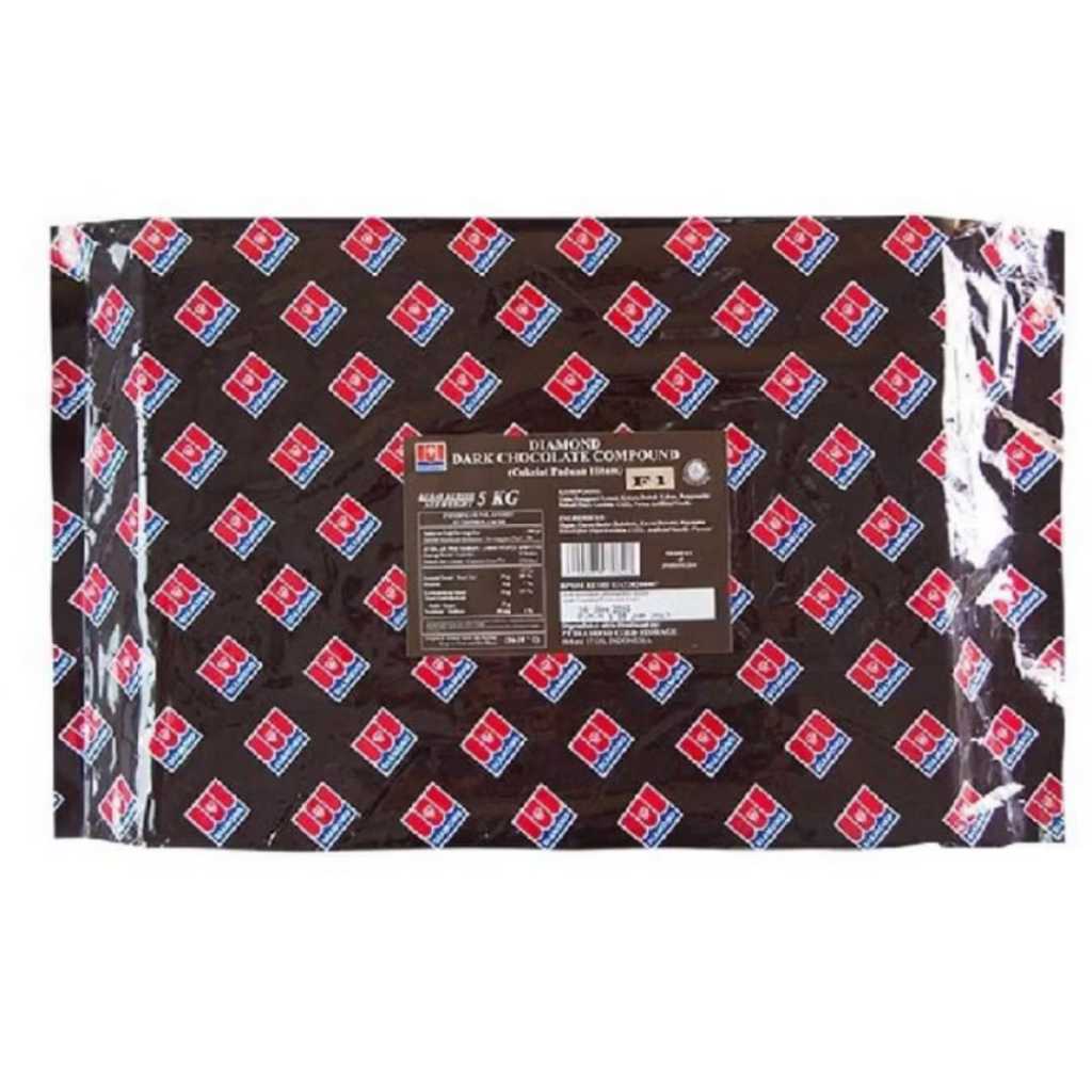 

Diamond Dark Chocolate Compound Coklat Blok Diamond 5 KG / Diamond Compound Dark