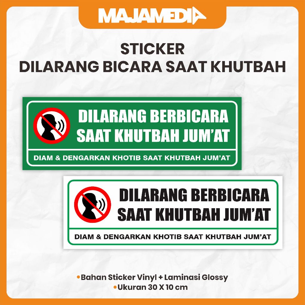 

STIKER DILARANG BICARA SAAT KHUTBAH