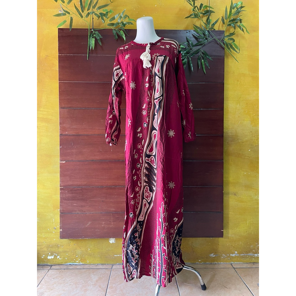 Daster wanita panjang / Batik kondangan / Daster batik / Daster lengan panjang