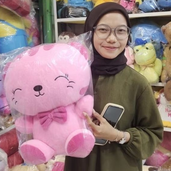 BONEKA KUCING KOREA KUKOR CAT MERRY JUMBO SEGALON CAT MERRY UKURAN JUMBO KUCING KOREA UKURAN JUMBO C