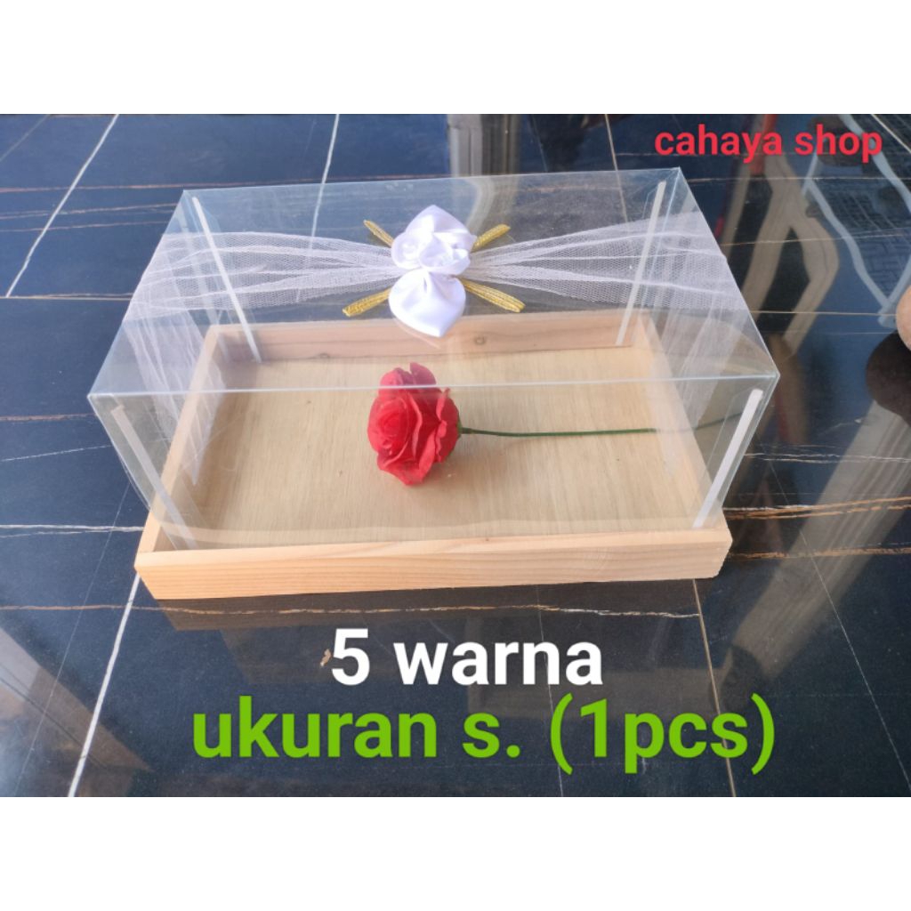 

BOK+MIKA HIAS TILE 1pcs KOTAK/BOK SESERAHAN PERNIKAHAN KAYU JATI BELANDA