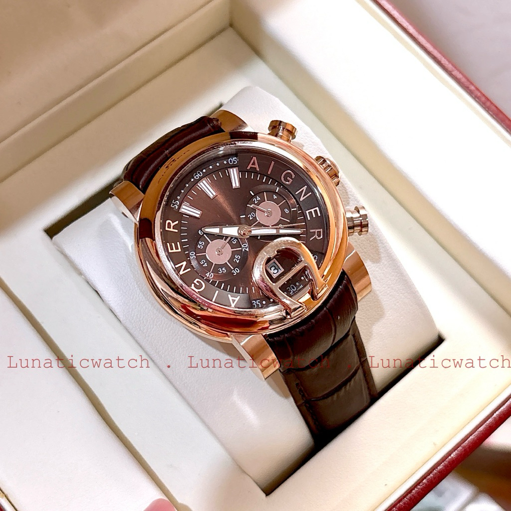 Aigner Watches Strap Leather Freesize 42mm