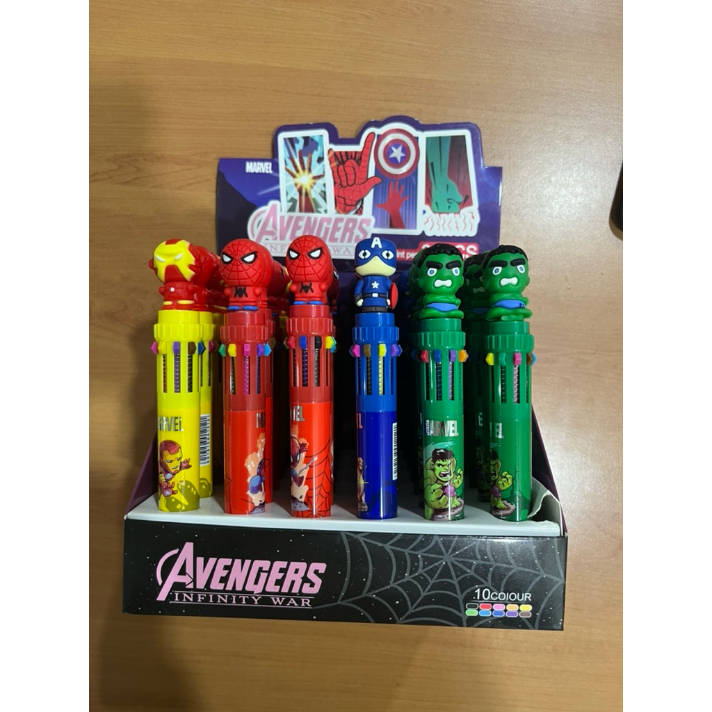 

pulpen pen Avengers infinity war 10 warna warni Marvel