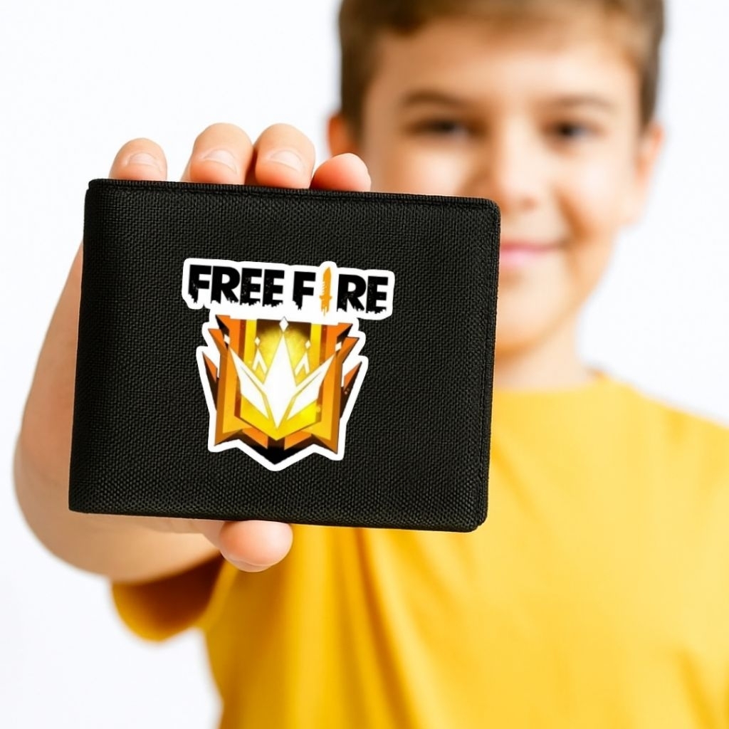Dompet Anak Laki Laki Kanvas Karakter Free Fire ML Frost Diamond