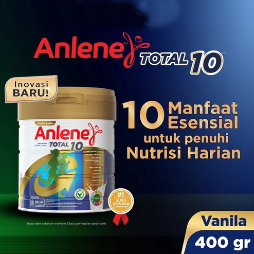 

ANLENE TOTAL 10 Kemasan 400 gram - EXP FEBRUARI 2026 - Susu Tinggi Kalsium