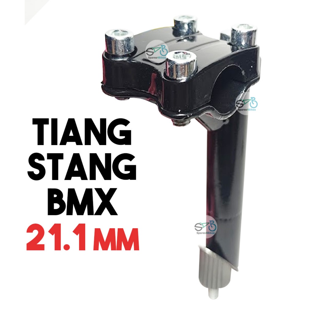 Stem Tiang Sepeda BMX 21.1 mm Hitam