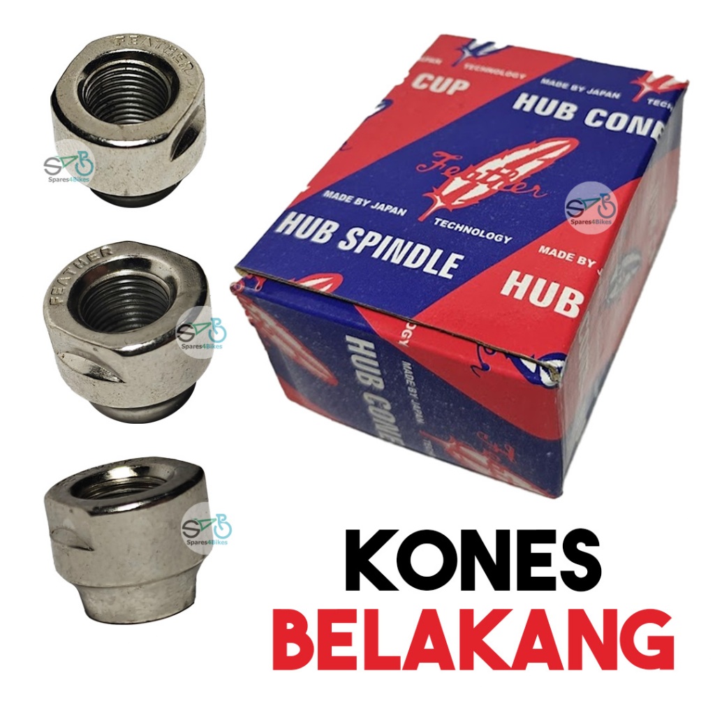 Kones Pones Cones Mur As Sepeda Roda Belakang Krom Chrome JAPAN