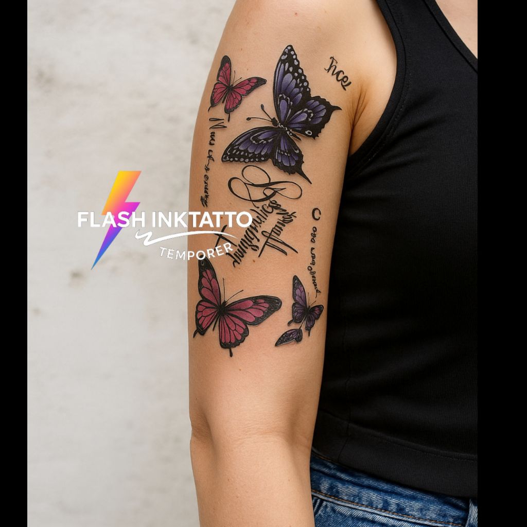 tatto temporary kupu kupu 3D tato nyata
