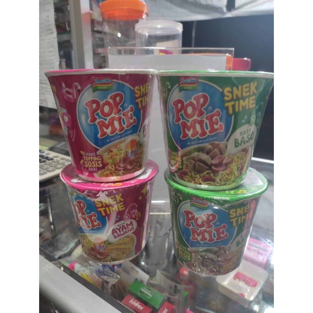 

Pop Mie mini Snek time rasa baso ayam bawang