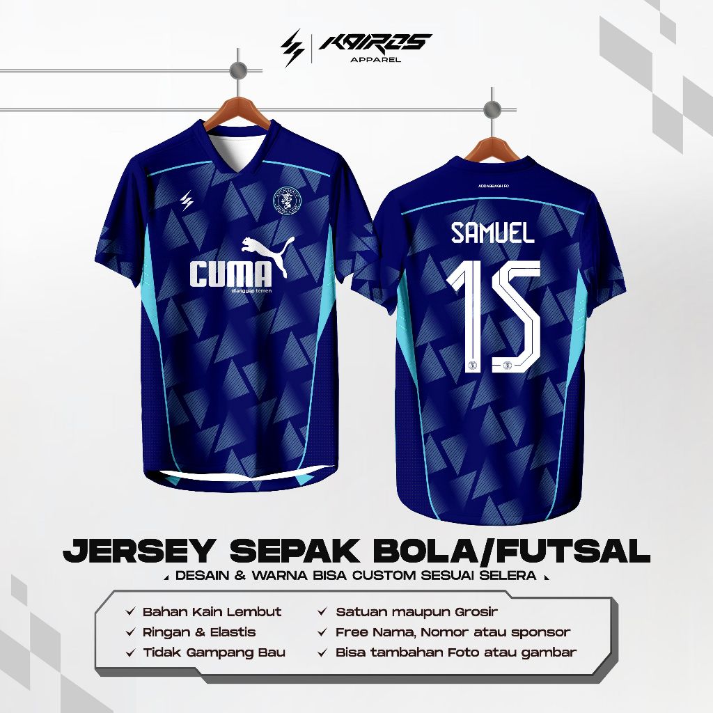 JERSEY KAOS SEPAK BOLA / FUTSAL FULL PRINT CUSTOM MURAH