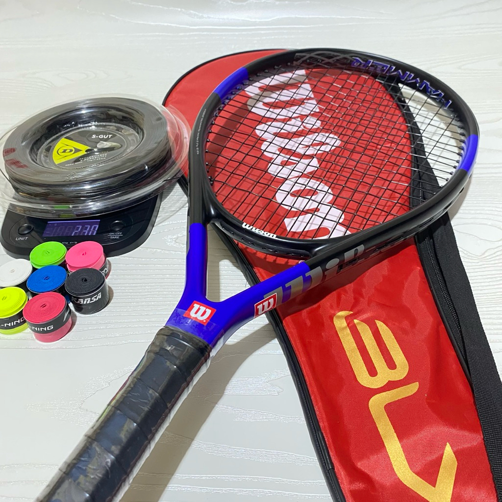 RAKET TENIS WILSON HAMMER 4 BLUE IMPORT PREMIUM 100SQ SIAP SMASH FREE GRIP