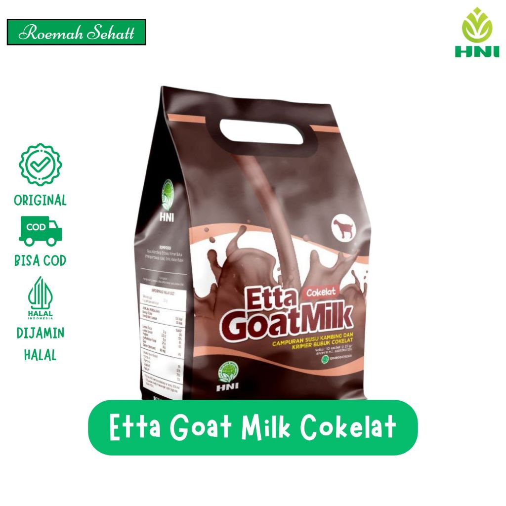 

Susu Kambing HNI Cokelat – Etta Goat Milk Cokelat – Aman di Lambung & Tinggi Kalsium | Rasa Cokelat