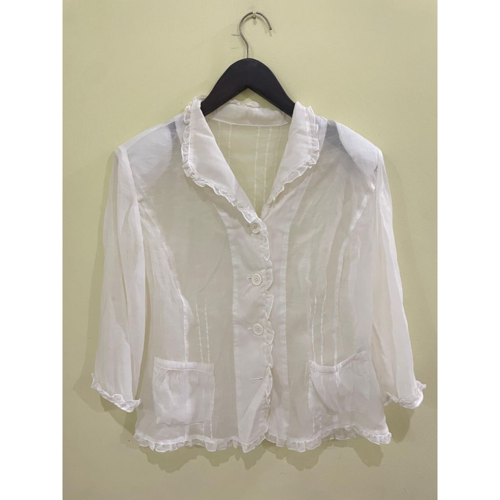 y2k vintage white shirt