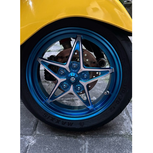 Velg Vespa matic MK Factory Bintang Blue