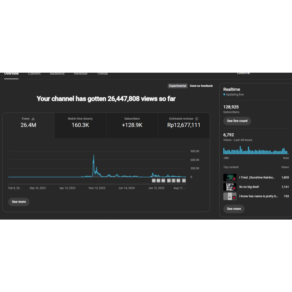 Akun Youtube 100rb SUB